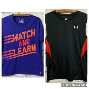 UA YXL “Watch & Learn” Tee & Tank Top Lot